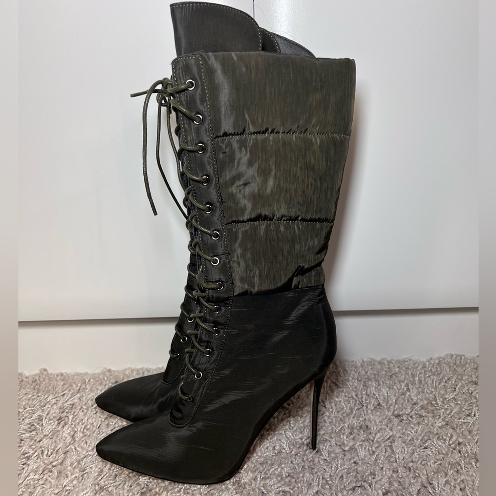Stylish Black and Green Women's Boots 41